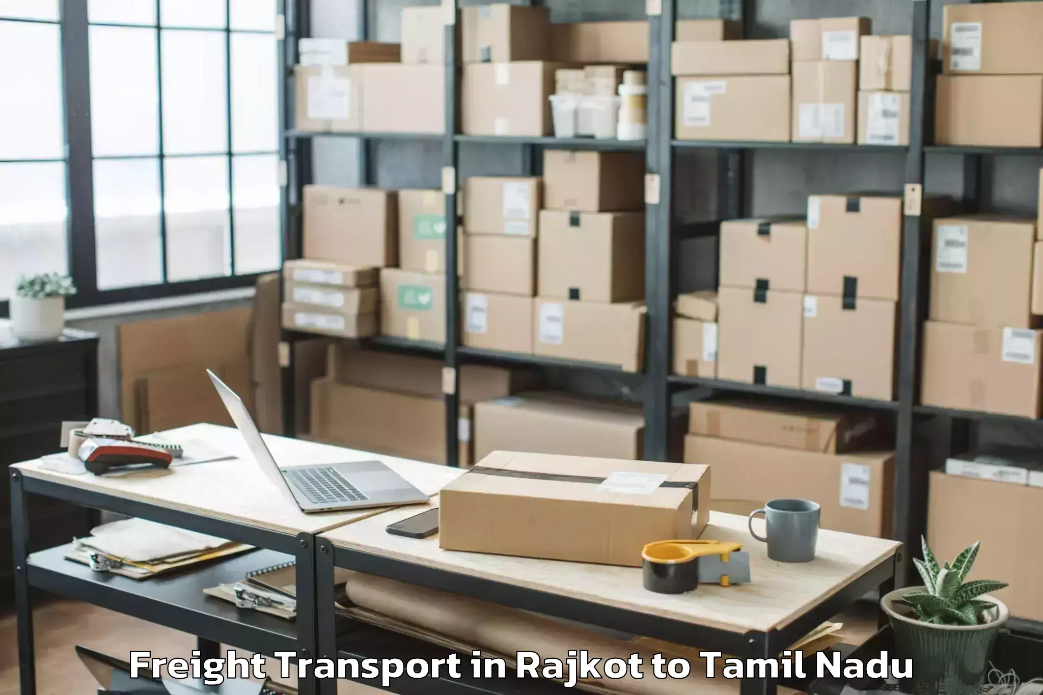 Professional Rajkot to Odugattur Freight Transport